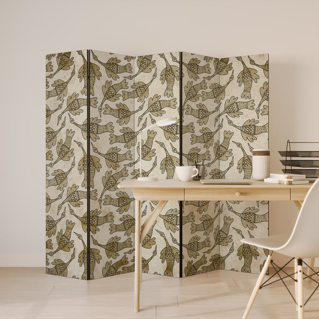 ALMONDINE SONGBIRD 5-Panel Room Divider