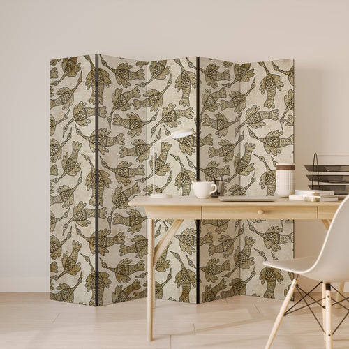 ALMONDINE SONGBIRD Decorative 5-Panel Room Divider