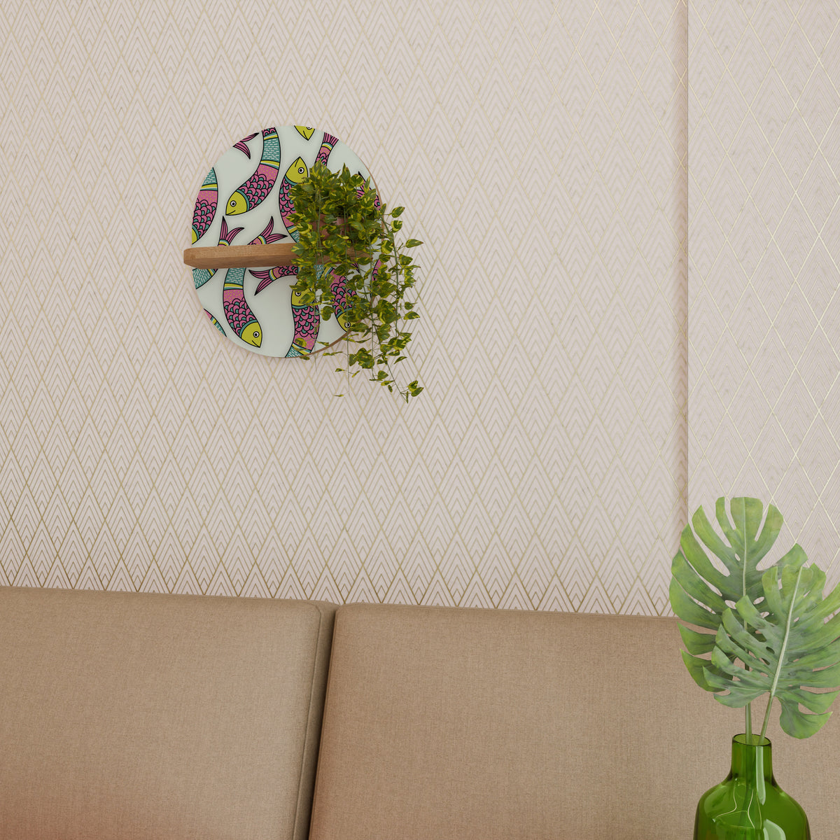 INDIAN FISH Art Shelf