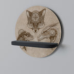 STEAMPUNK TRIO Estante Redondo Decorativo en Acabado Negro