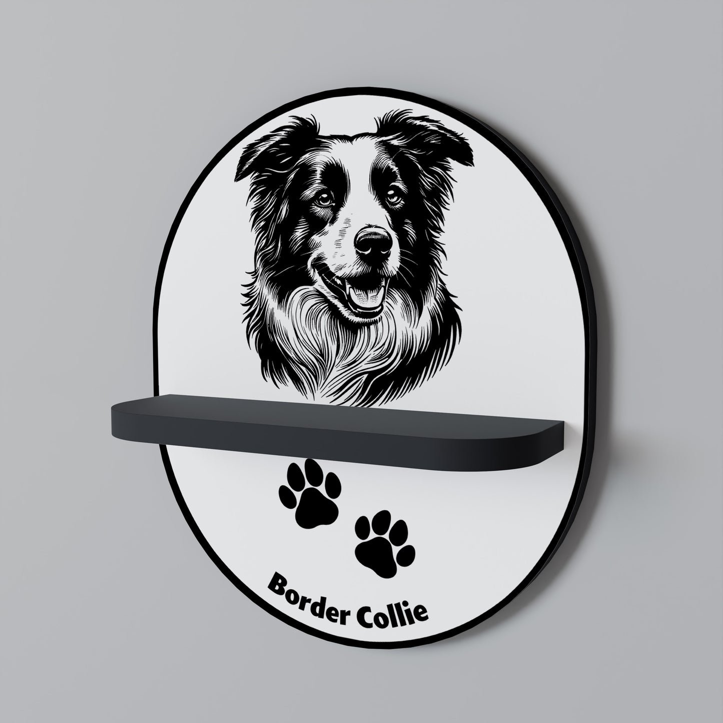 BORDER COLLIE Art Shelf