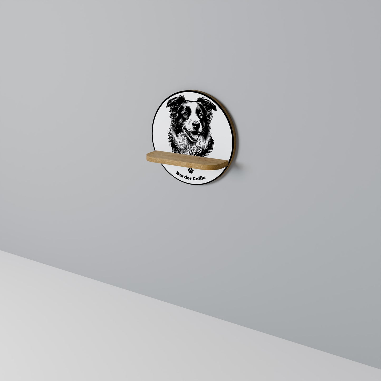 BORDER COLLIE Art Shelf