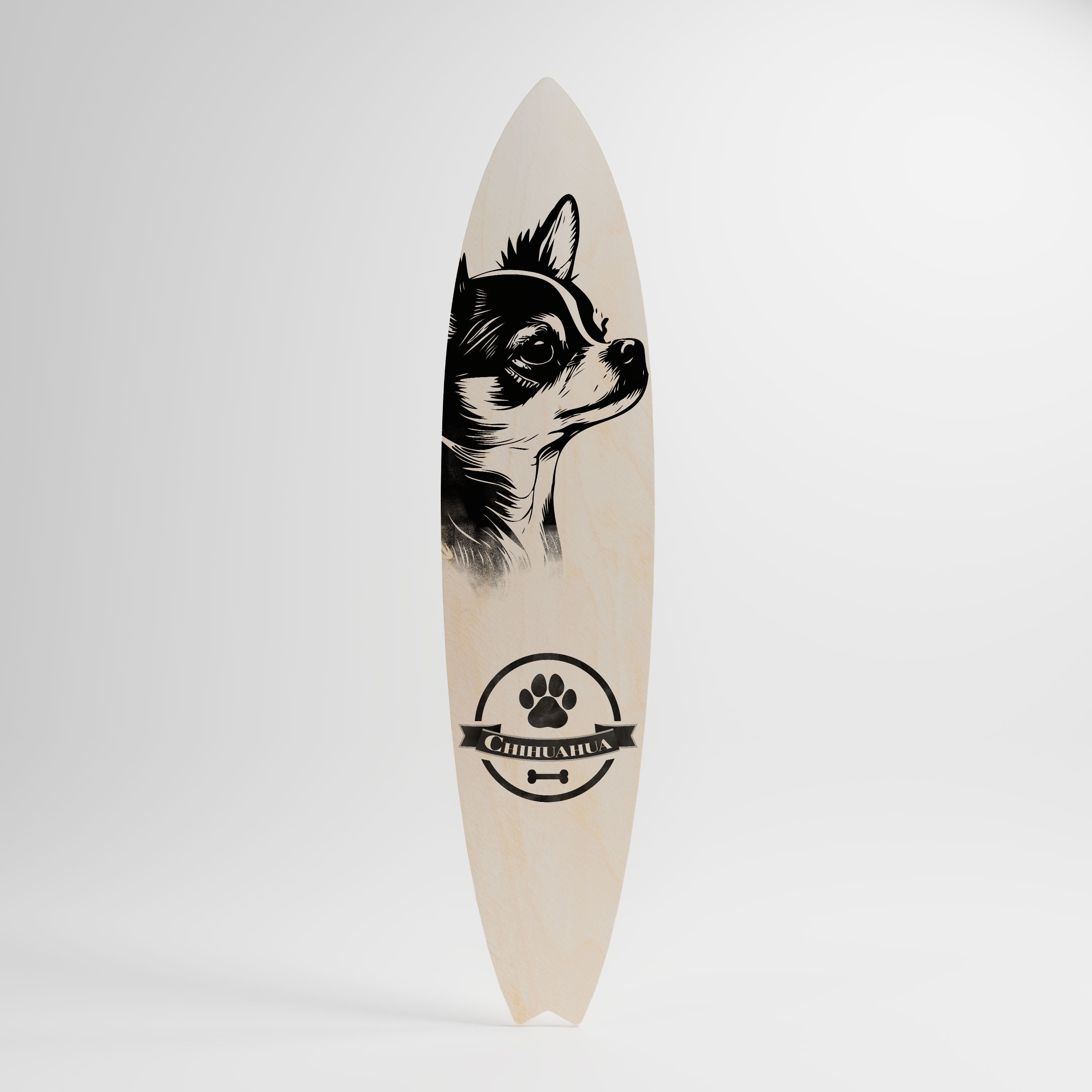 CHIHUAHUA DOG Panel decorativo de tabla de surf