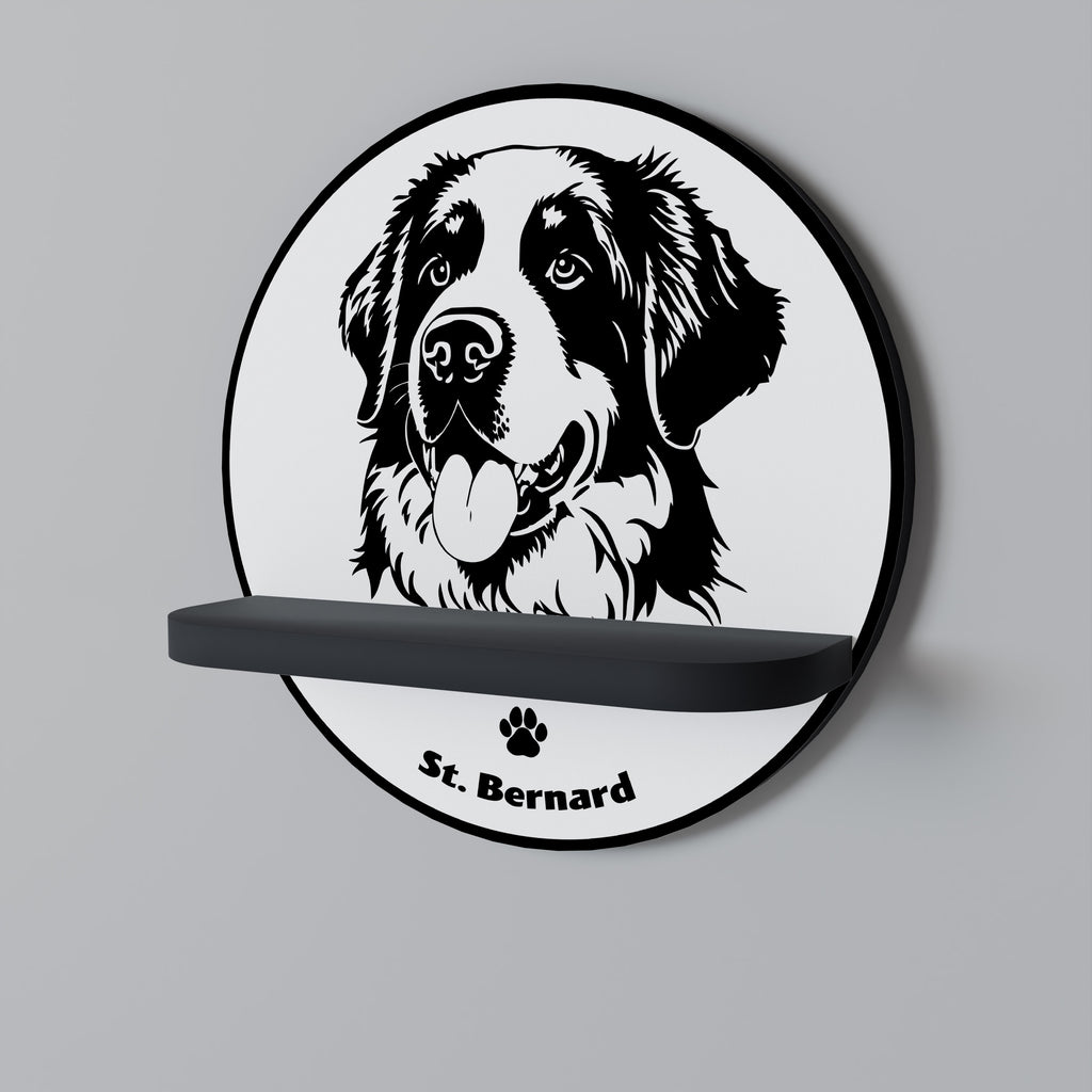 Estantería de arte redonda SAINT BERNARD con acabado negro