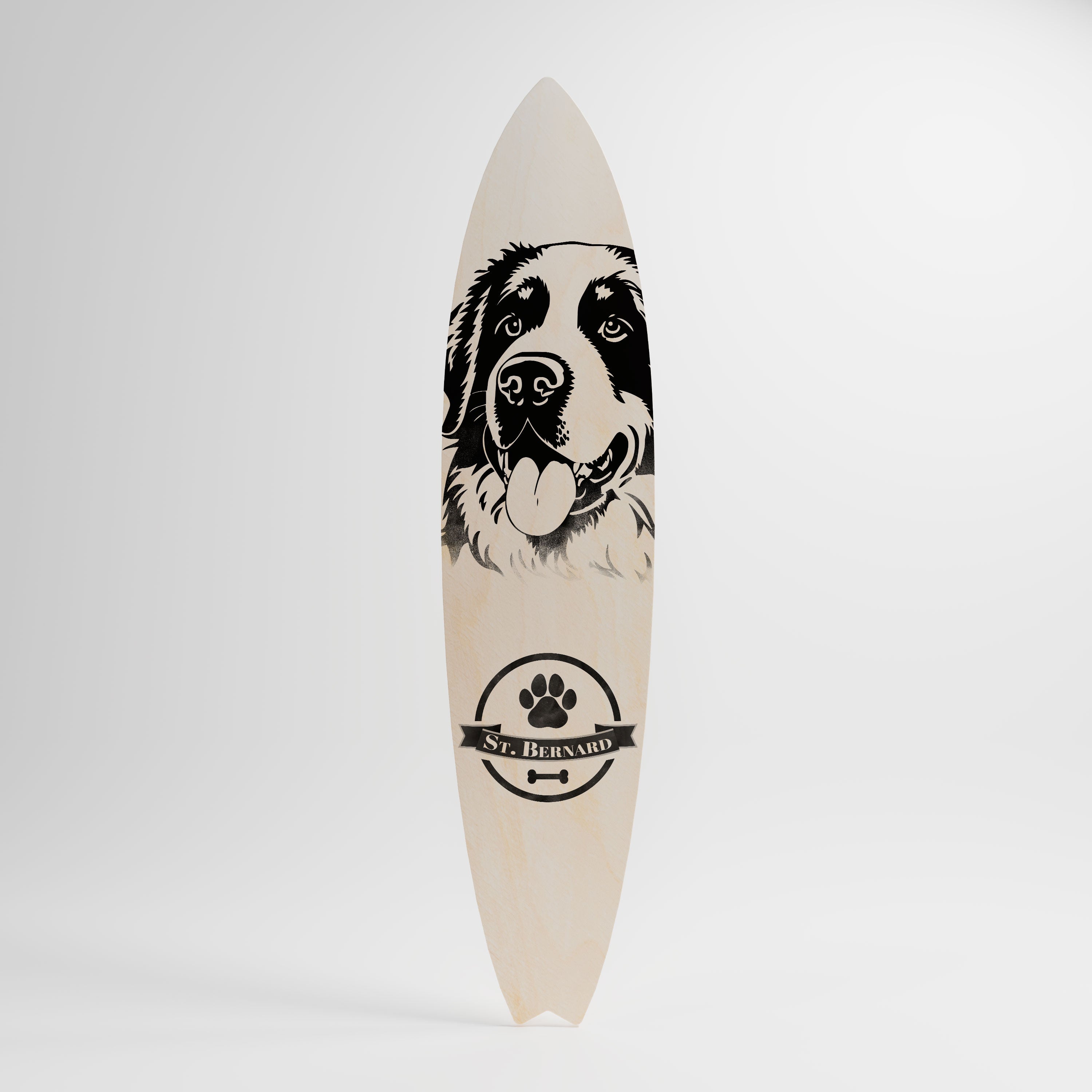 SAINT BERNARD Panel decorativo de tabla de surf