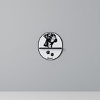 BOXER DOG Estante Ovalado Decorativo en Acabado Negro