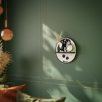 BOXER DOG Estante Ovalado Decorativo en Acabado Negro