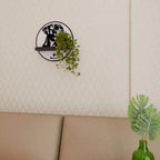 BOXER DOG Round Art Shelf In Black Finish