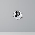 BOXER DOG Estante Redondo Decorativo en Efecto Roble