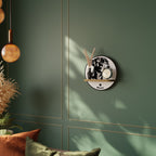 BOXER DOG Estante Redondo Decorativo en Efecto Roble