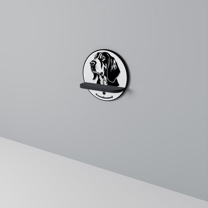 COONHOUND DOG Art Shelf