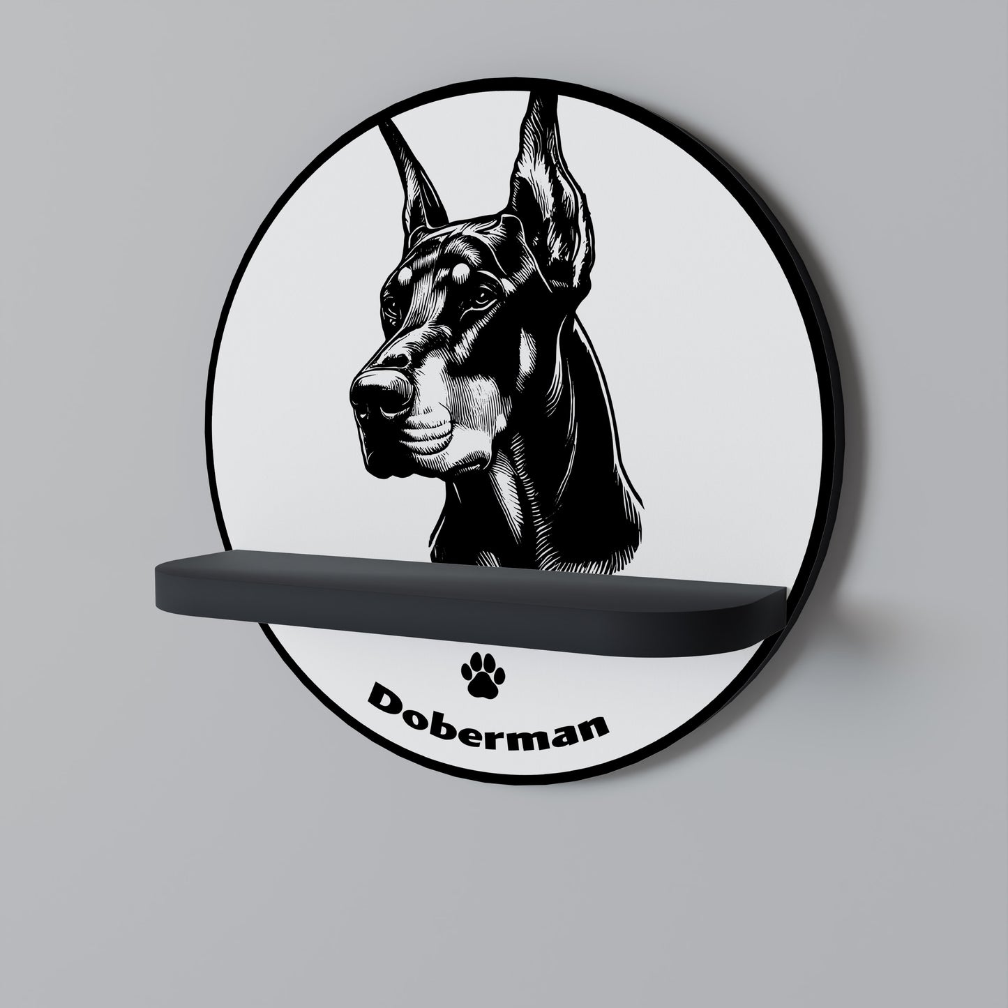 DOBERMAN DOG Estante Artístico