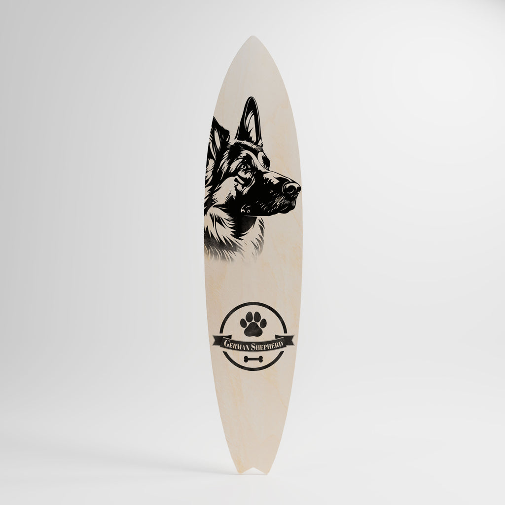 GERMAN SHEPARD Panel decorativo de tabla de surf