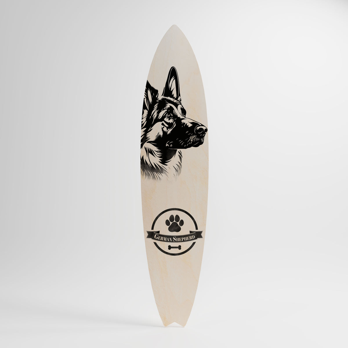 GERMAN SHEPARD Panel decorativo de tabla de surf