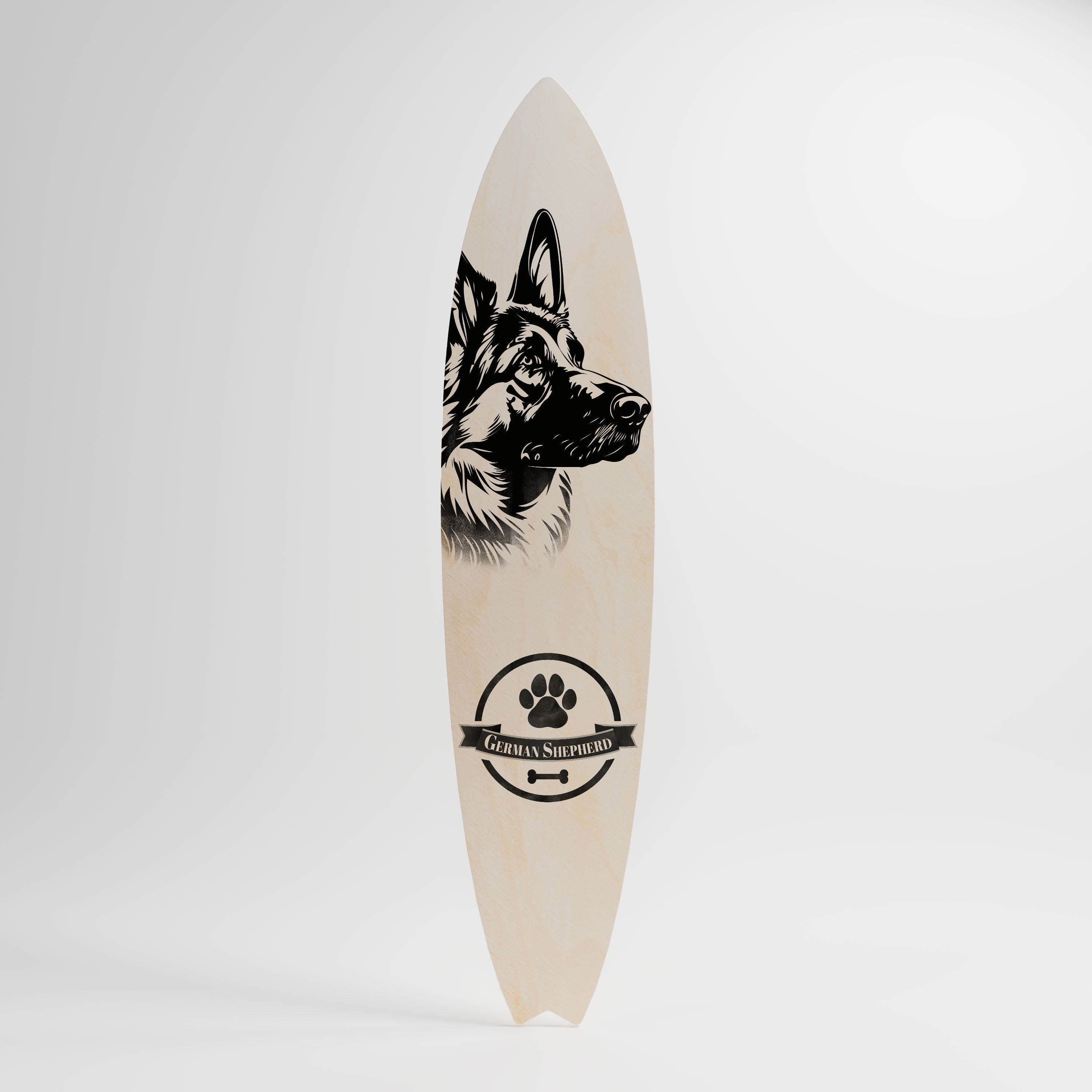 GERMAN SHEPARD Panel decorativo de tabla de surf
