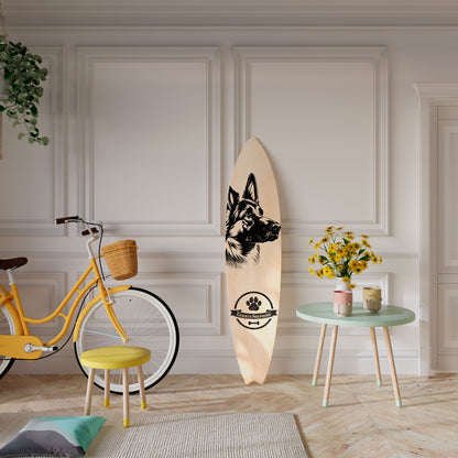 GERMAN SHEPARD Panel decorativo de tabla de surf