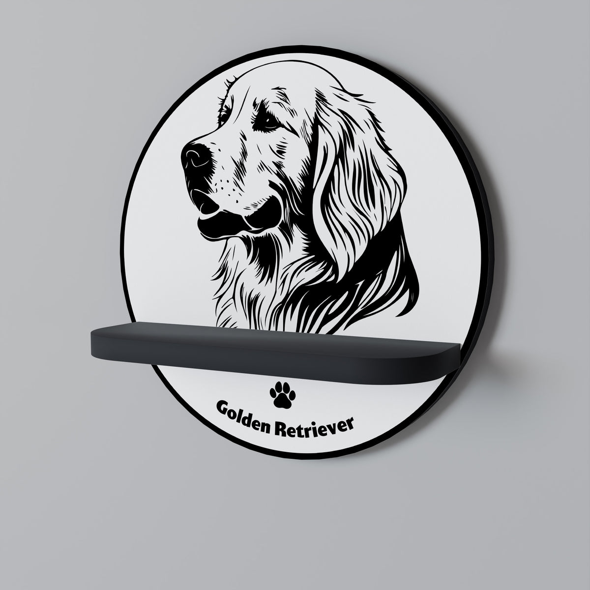 GOLDEN RETRIEVER Estante Artístico