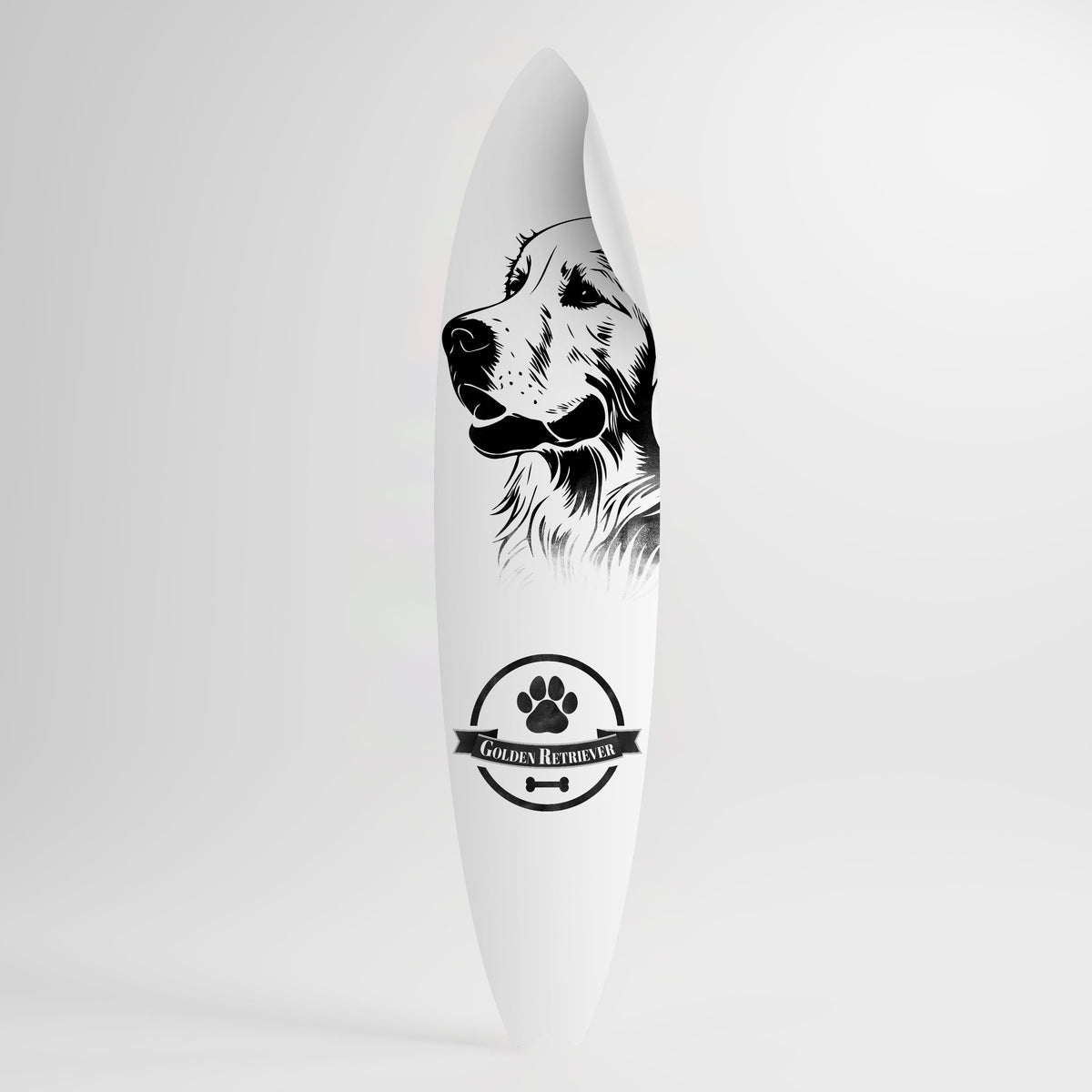 GOLDEN RETRIEVER Vinilo decorativo de tabla de surf
