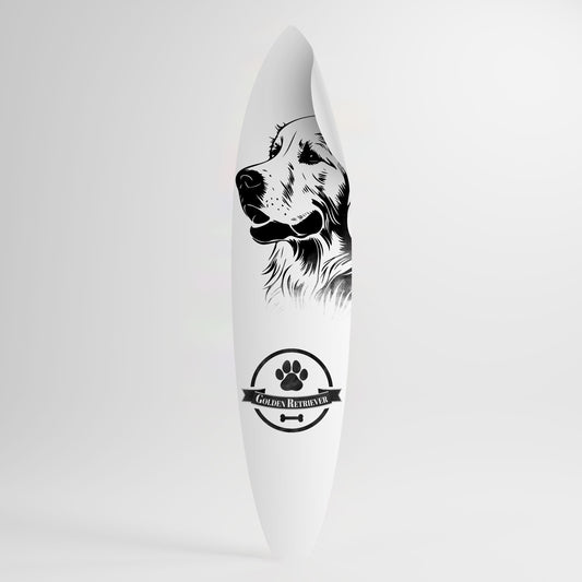 GOLDEN RETRIEVER Vinilo decorativo de tabla de surf