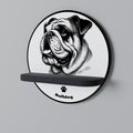 BULLDOG DOG Estante Redondo Decorativo en Acabado Negro