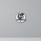 BULLDOG DOG Estante Redondo Decorativo en Acabado Negro