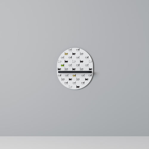 CATS COMPILATION Estante Ovalado Decorativo en Acabado Negro