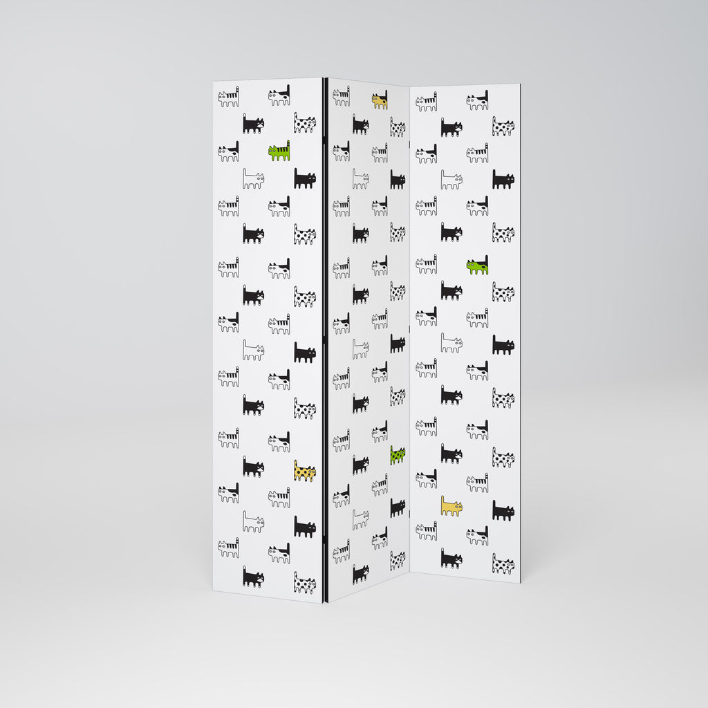 CATS COMPILATION Biombo de 3 paneles