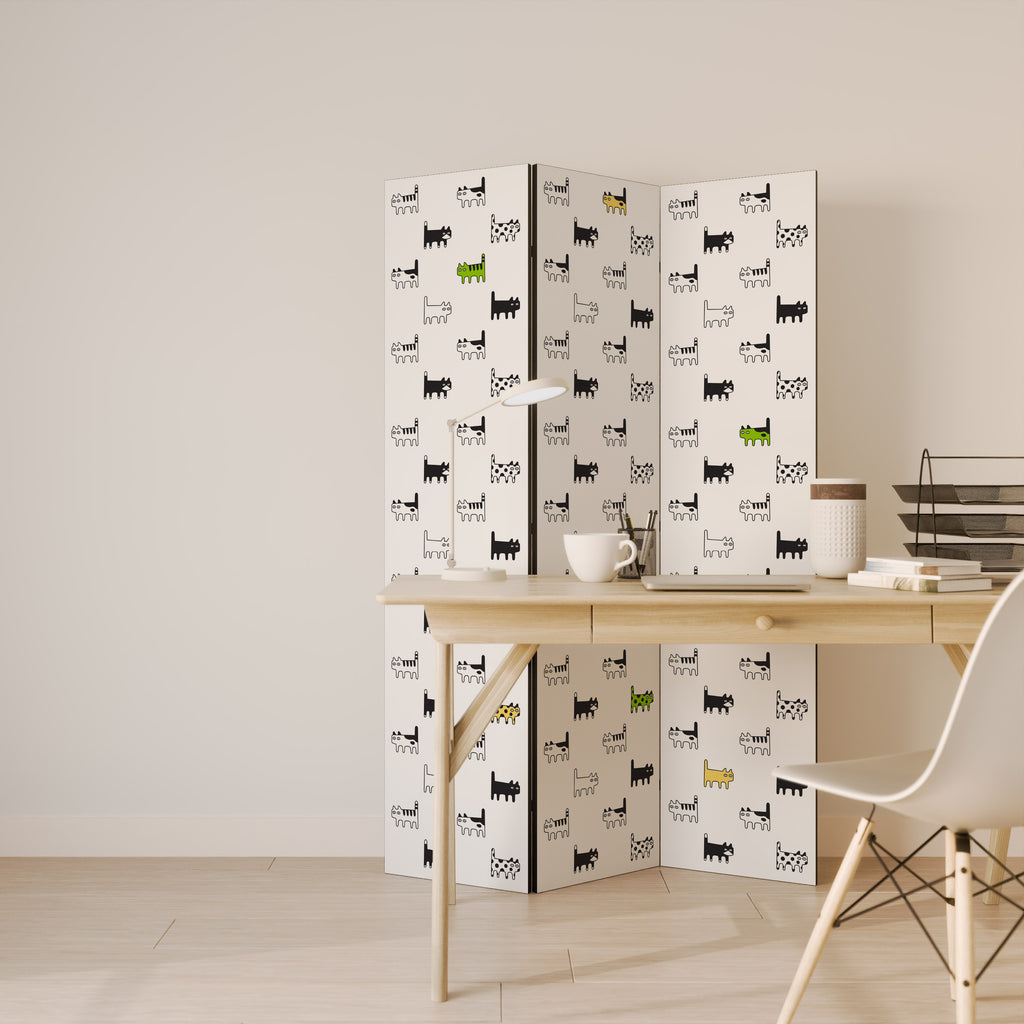 CATS COMPILATION Biombo de 3 paneles