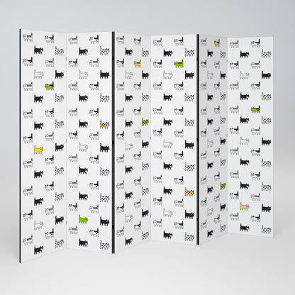 CATS COMPILATION Biombo de 6 paneles
