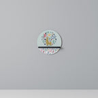 COLORFUL ALPACAS Estante Redondo Decorativo en Acabado Negro