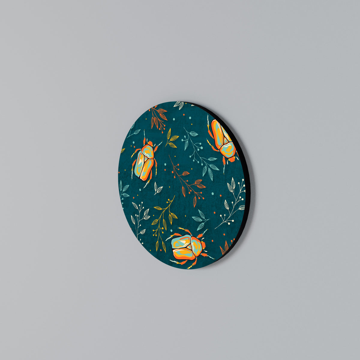 AUTUMN INSECTS Arte de pared redondo