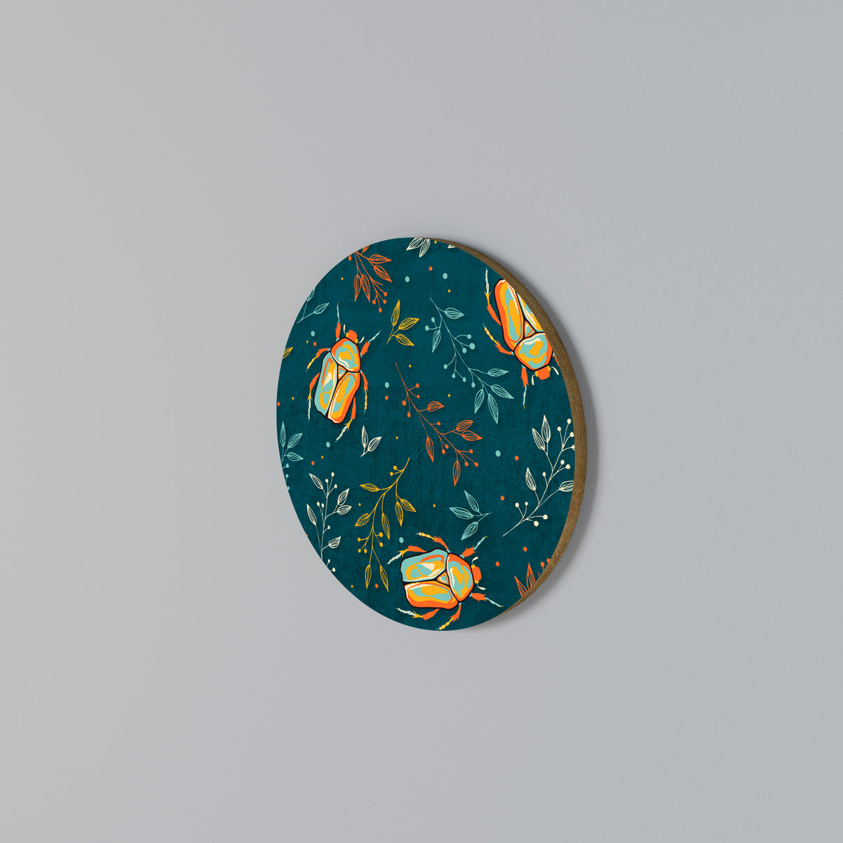 AUTUMN INSECTS Arte de pared redondo