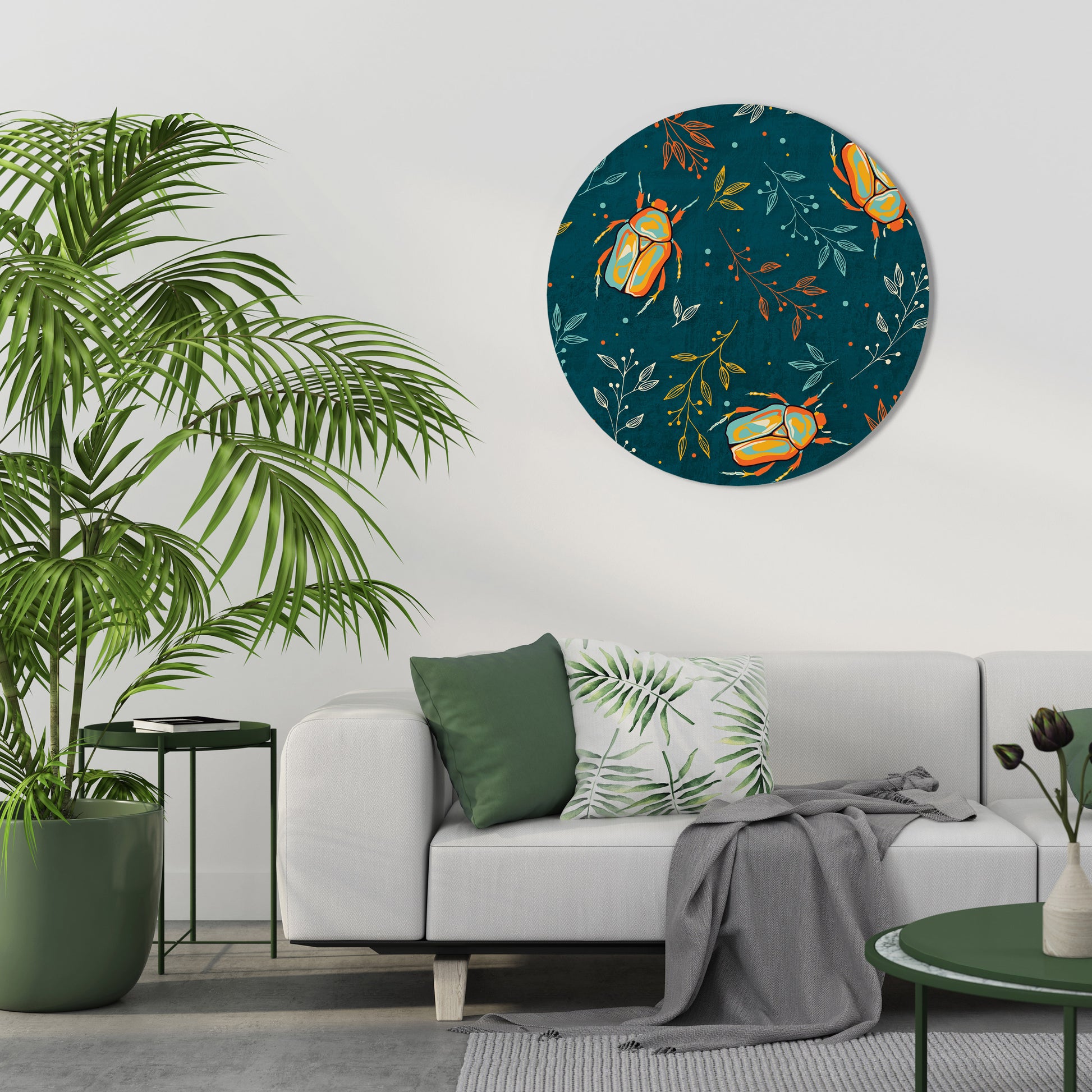 Arte de pared redondo INSECTOS DE OTOÑO