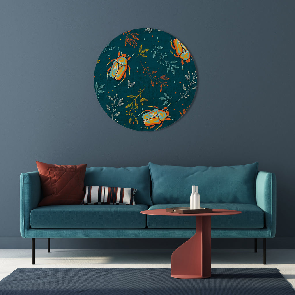 Arte de pared redondo INSECTOS DE OTOÑO