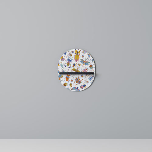 COLORFUL INSECTS Estante Ovalado Decorativo en Acabado Negro