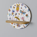 COLORFUL INSECTS Estante Redondo Decorativo en Efecto Roble