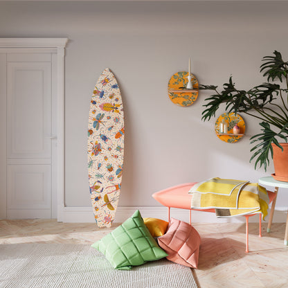 COLORFUL INSECTS Panel decorativo de tabla de surf