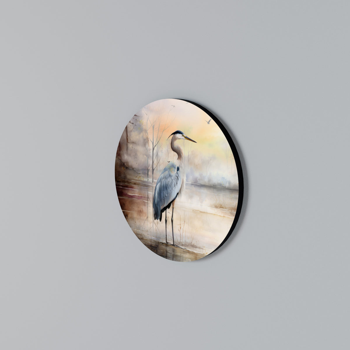 HERON DAYDREAM Arte de pared redondo