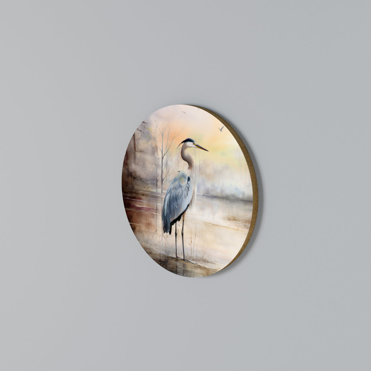 HERON DAYDREAM Arte de pared redondo