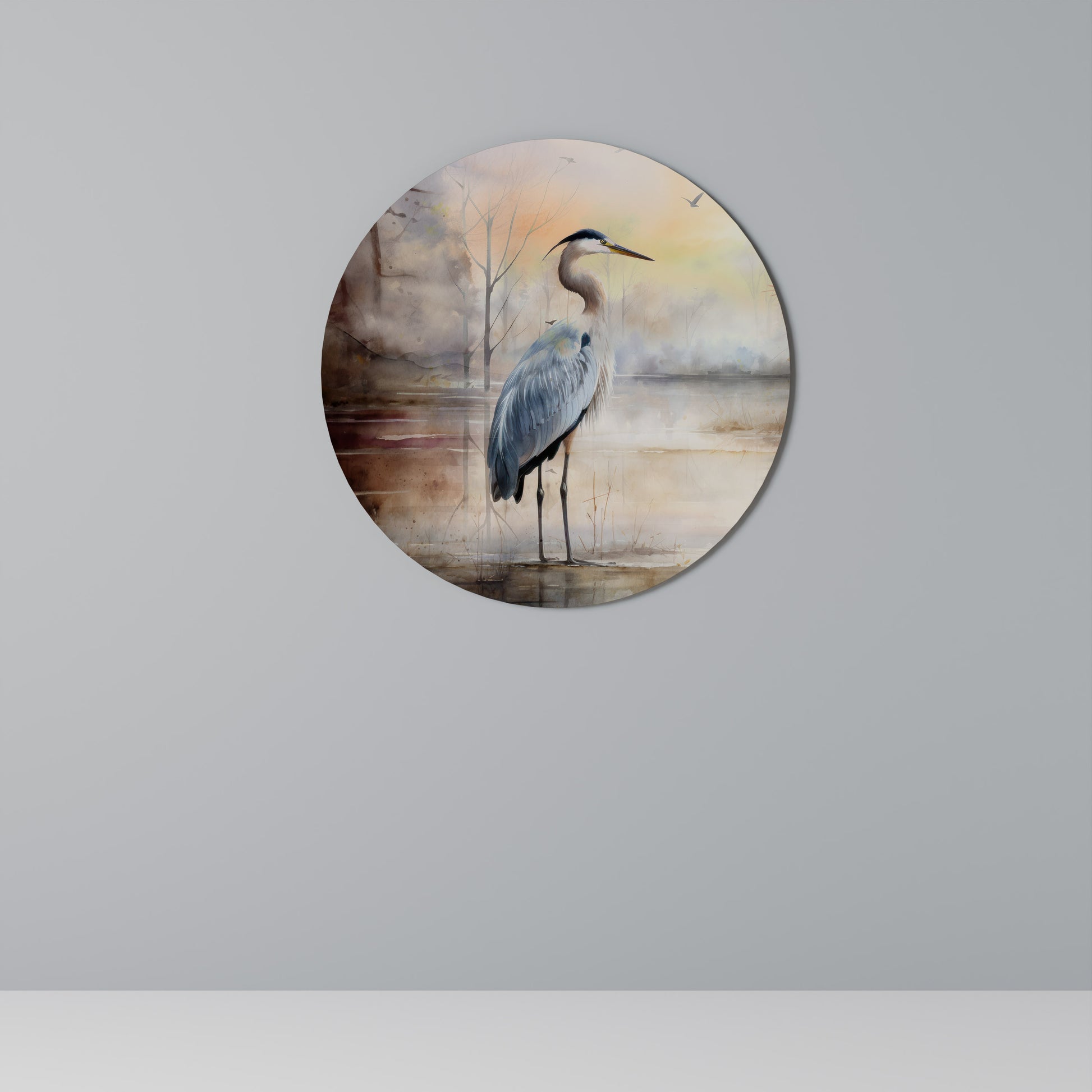 Arte de pared redondo HERON DAYDREAM