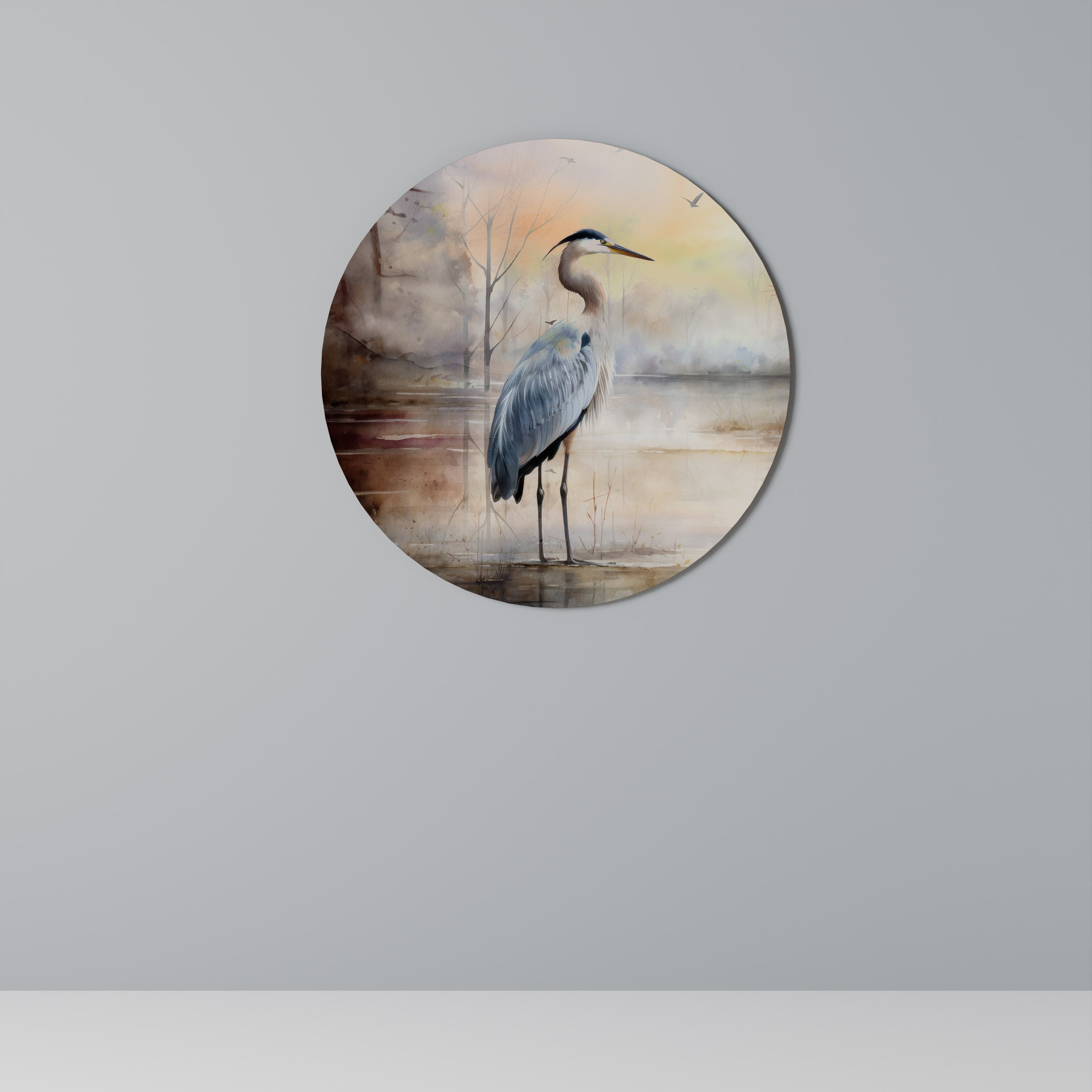 Arte de pared redondo HERON DAYDREAM