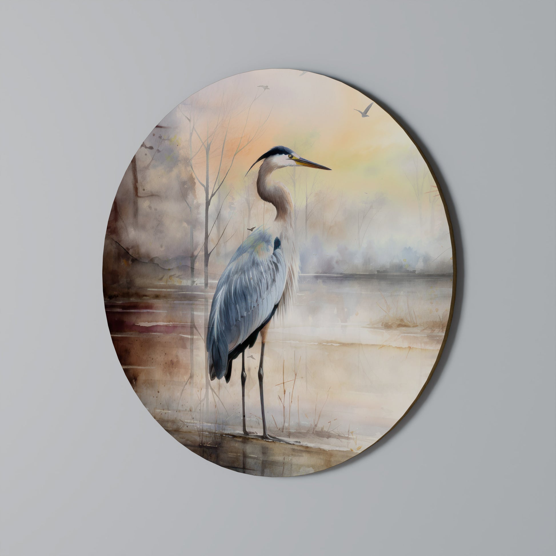 Arte de pared redondo HERON DAYDREAM