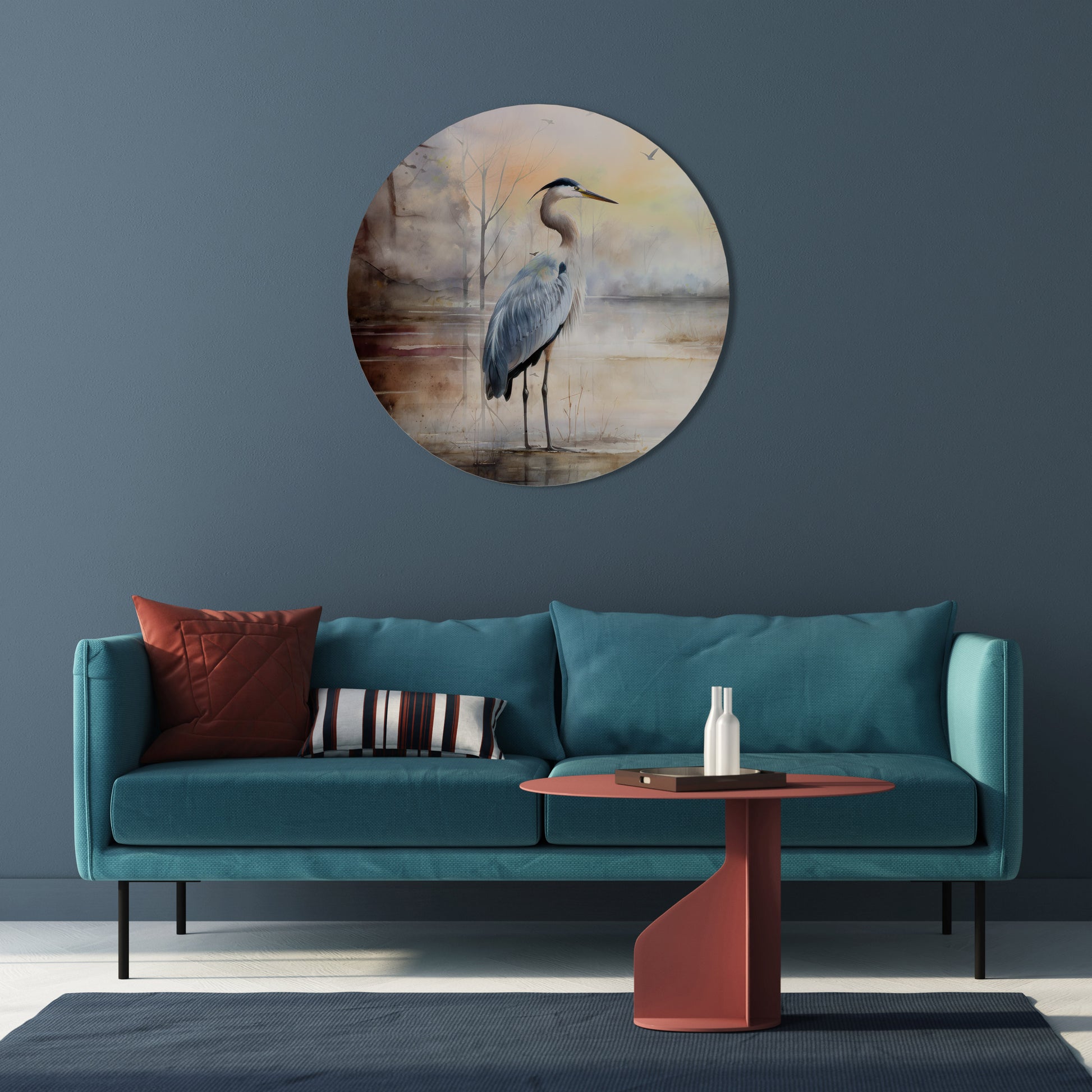 Arte de pared redondo HERON DAYDREAM