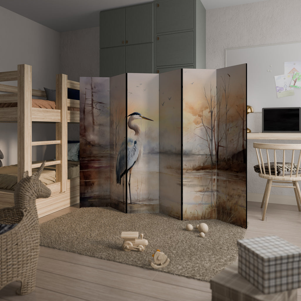 HERON DAYDREAM Decorative 6-Panel Room Divider