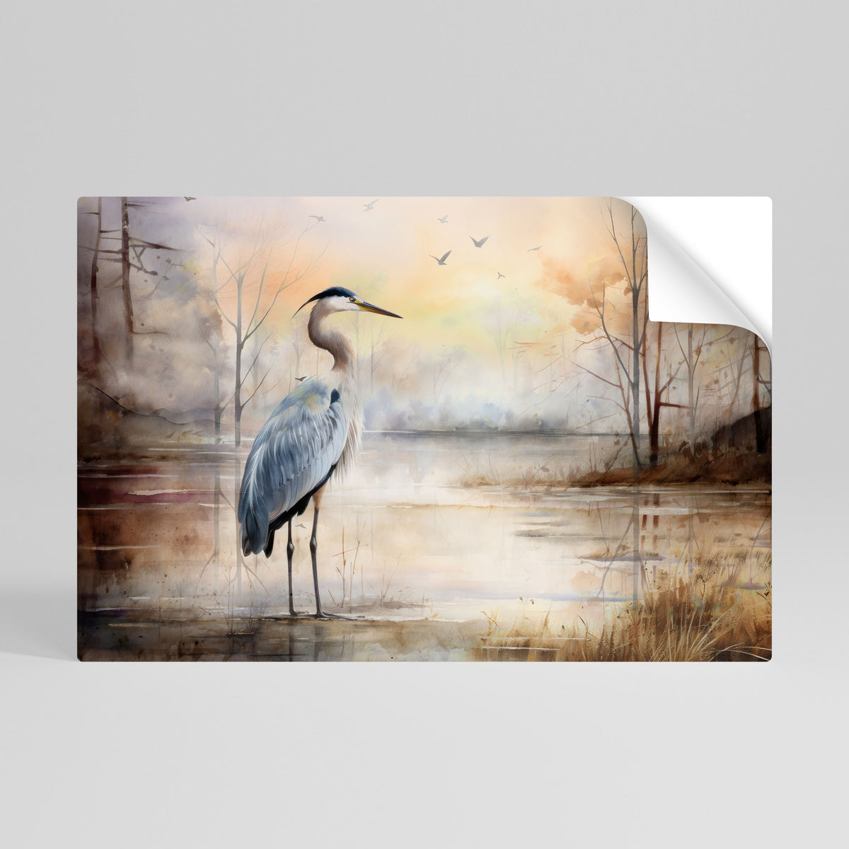 HERON DAYDREAM Póster adhesivo horizontal