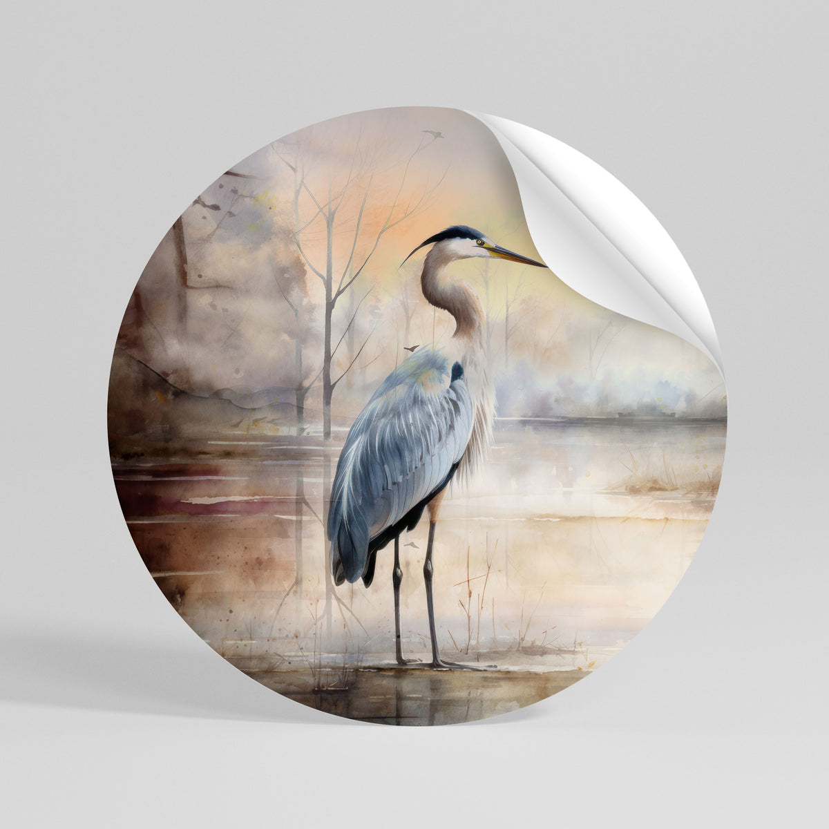 HERON DAYDREAM Vinilo adhesivo redondo