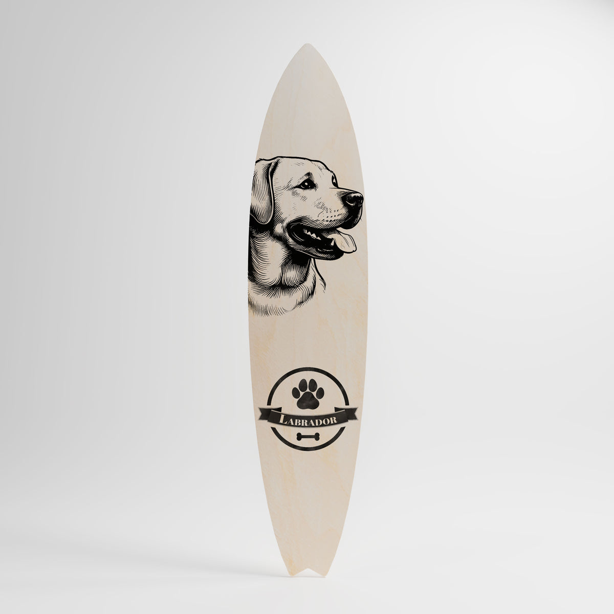 LABRADOR DOG Panel decorativo de tabla de surf