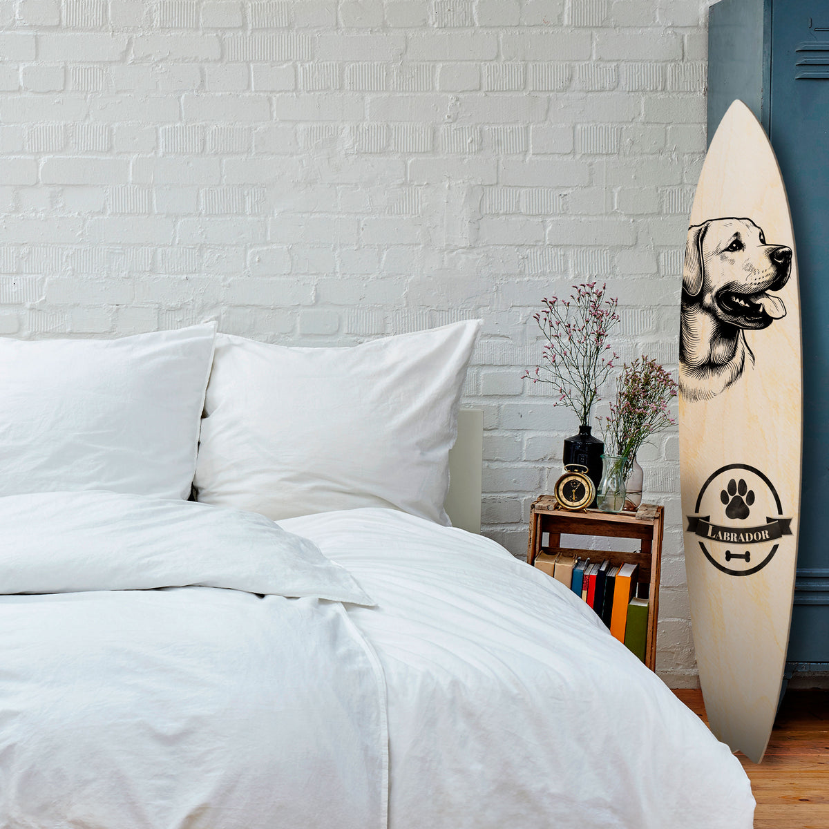 LABRADOR DOG Panel decorativo de tabla de surf