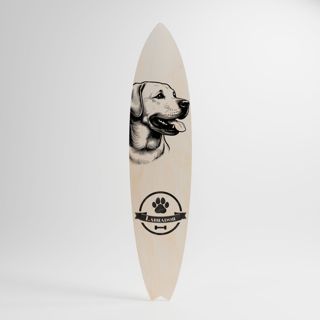 LABRADOR DOG Panel decorativo de tabla de surf