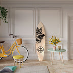 WHITE SHEPHERD DOG Panel decorativo de tabla de surf